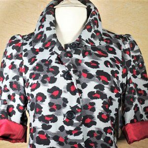 Vintage Nicole by Nicole Miller Leopard Animal Print Trench Coat Dress NWT